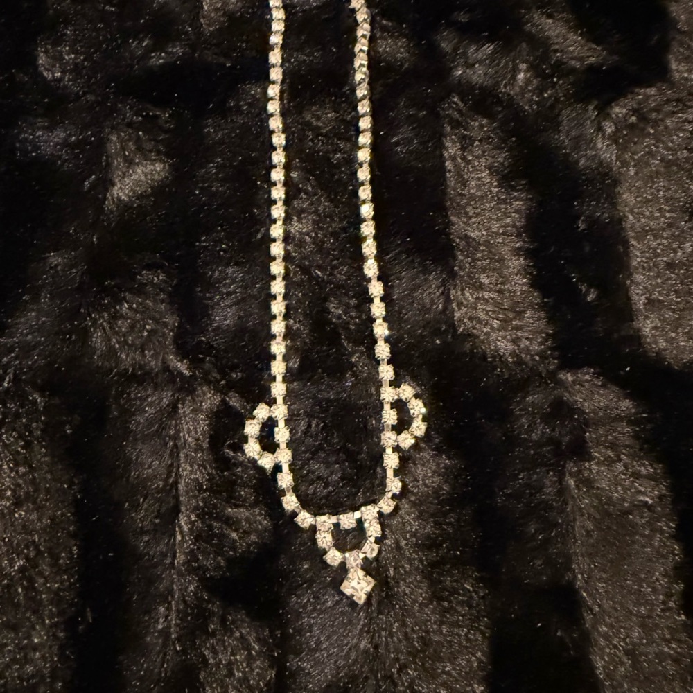 Vintage Rhinestone Necklace w/Weiss Screw Back Pronged Rhinestone Earrings - Picture 3 of 6